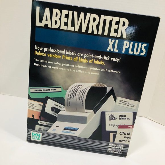 NEW Dymo Costar LabelWriter XL Plus Label Maker Vintage Complete Never Used